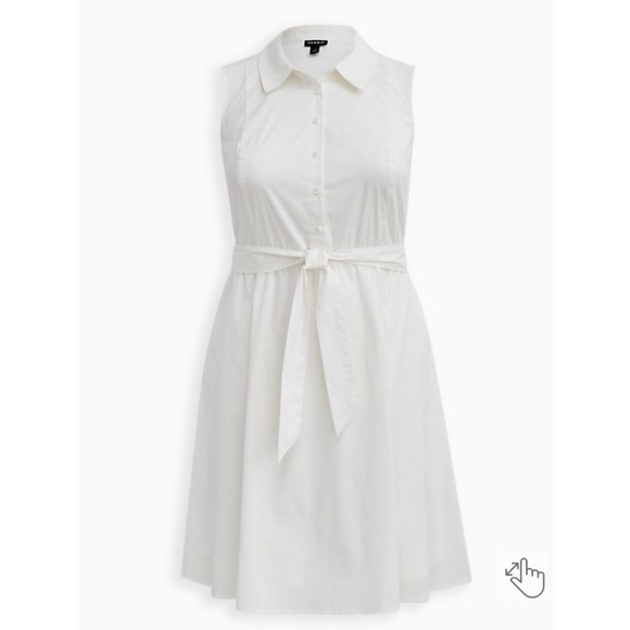 NEW Torrid 3 White Poplin Collared Shirtdress - Picture 5 of 9